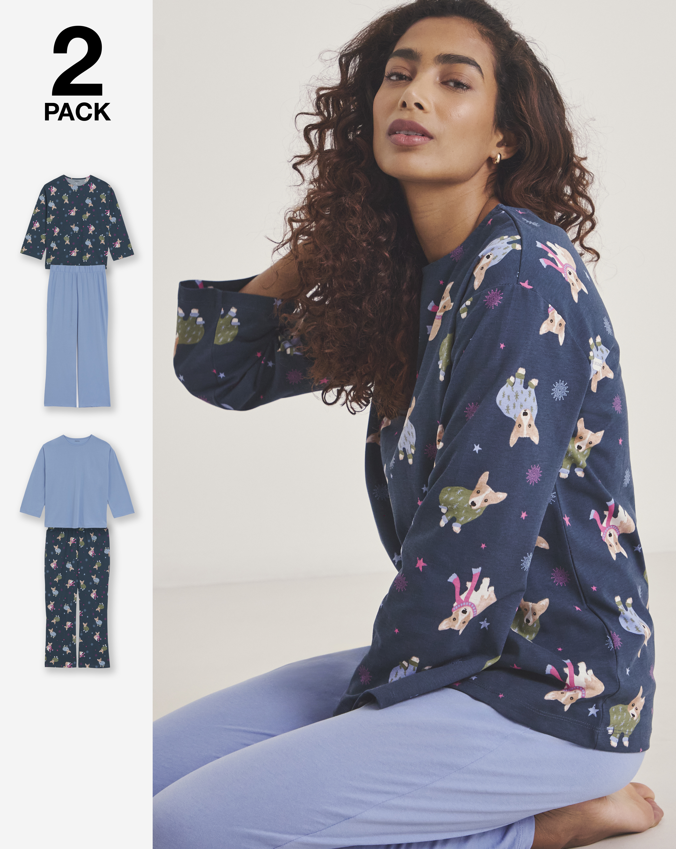 Dog Print Value 2 Pack PJ Sets
