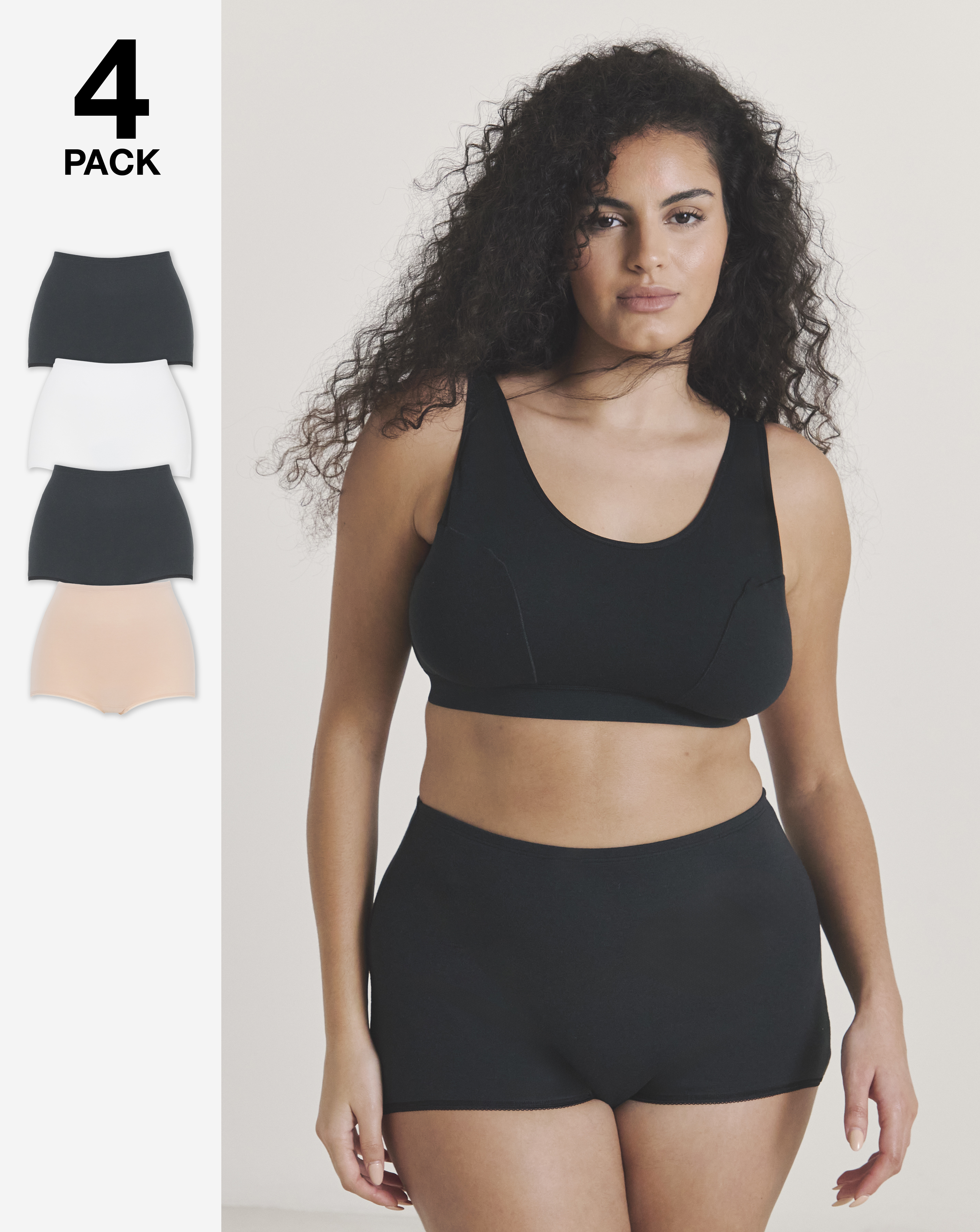 4 Pack Comfort Short Knickers
