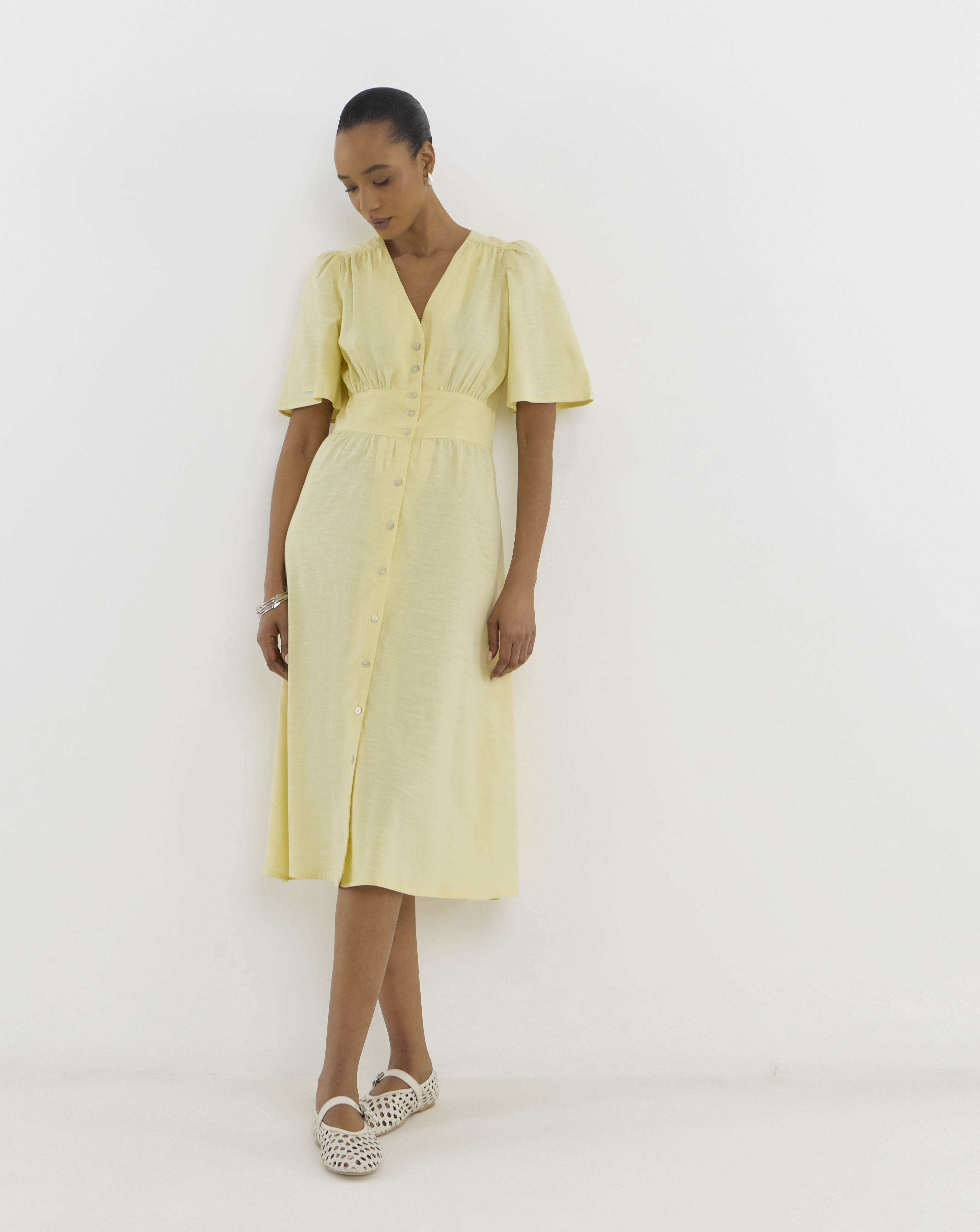 JDY Nora Half Sleeve Woven Midi Dress