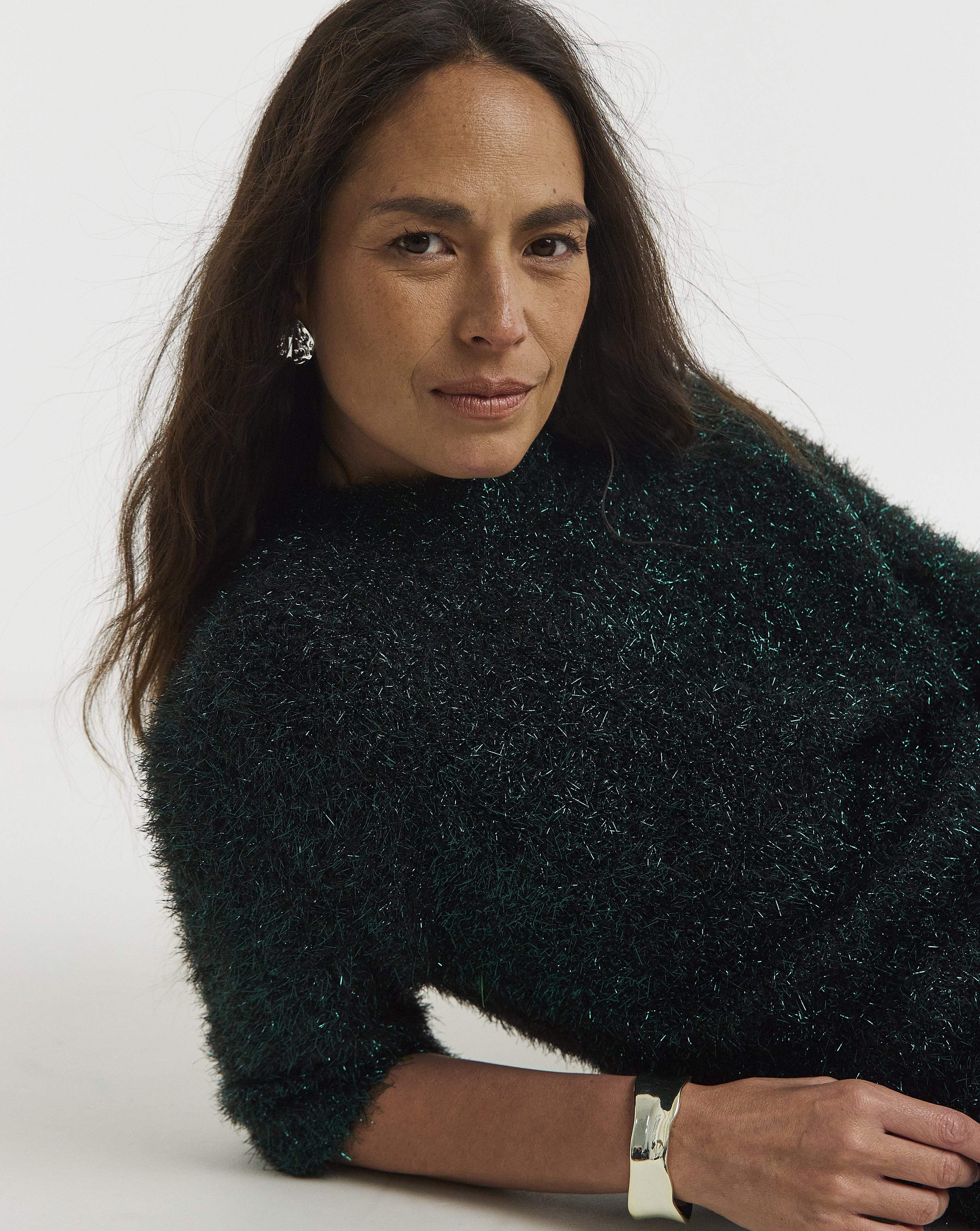 TINSEL SHORT SLEEVE JUMPER