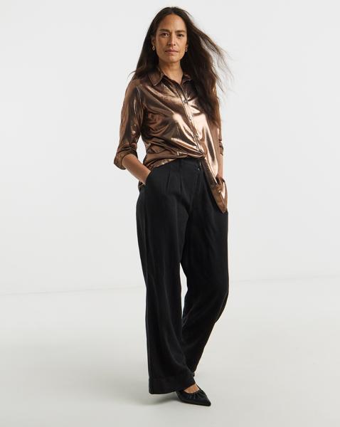 Foiled Button Front Shirt