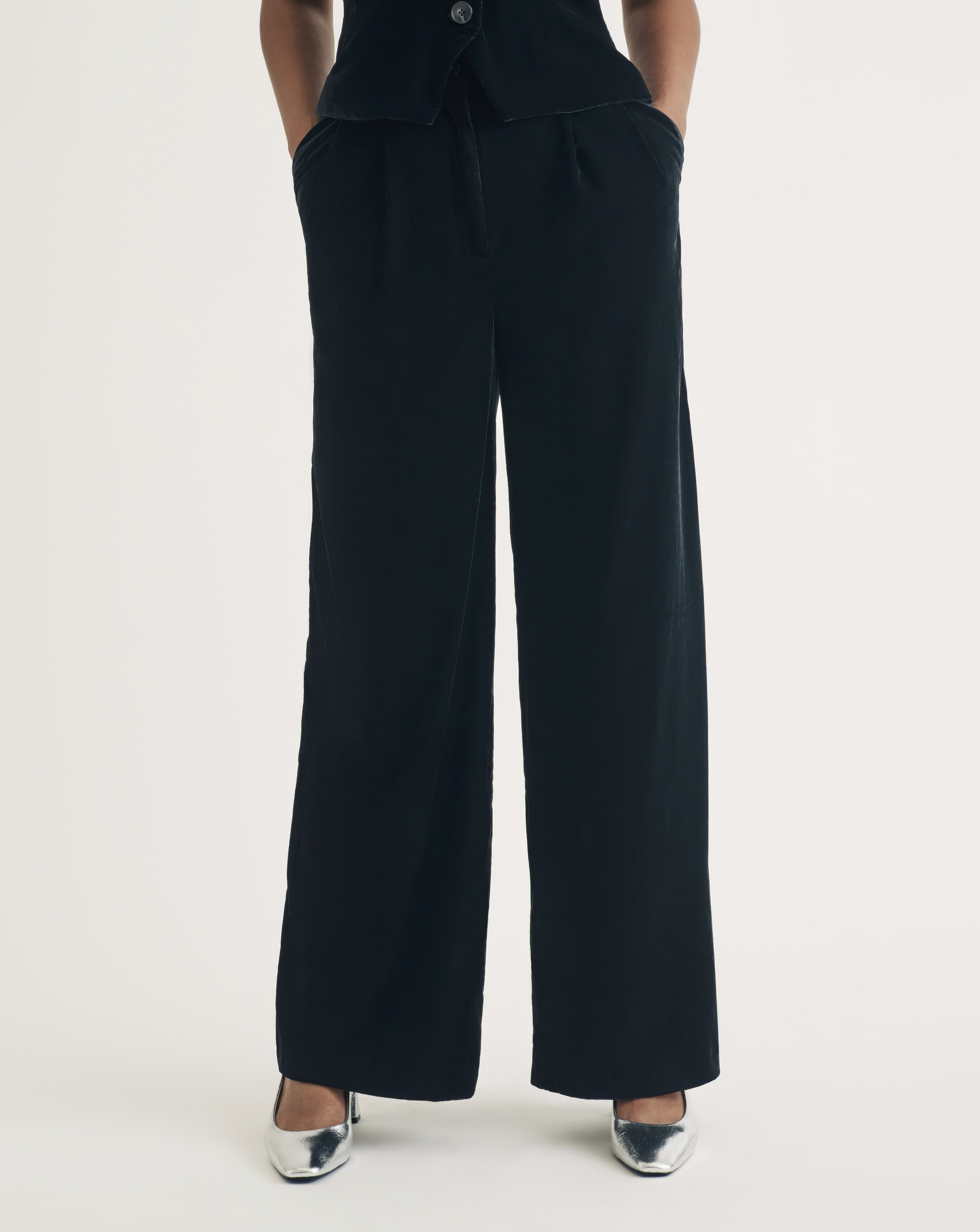 Nobody's Child Wider Leg Trouser - Black