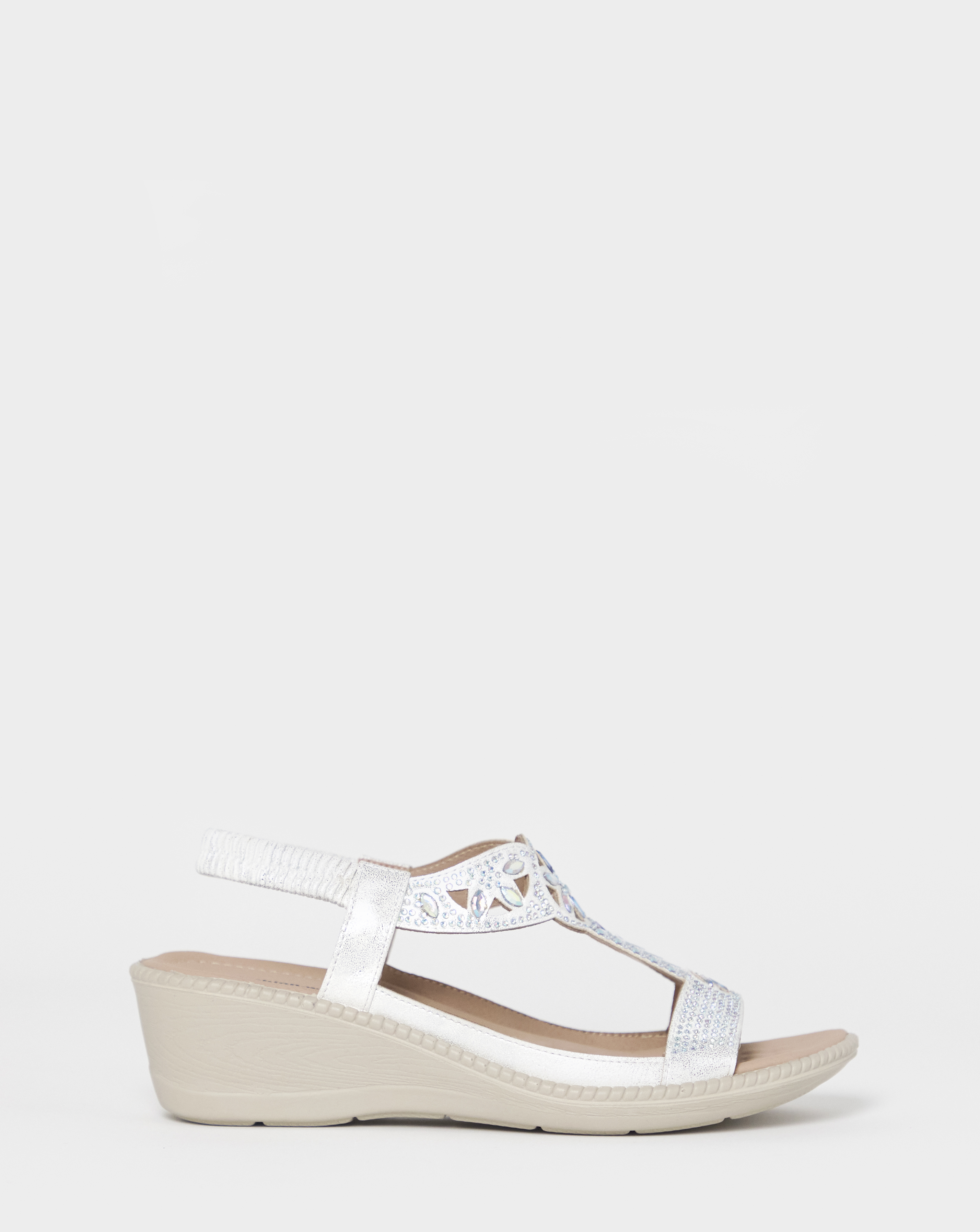 Cushion Walk Embellished Wedges E Fit