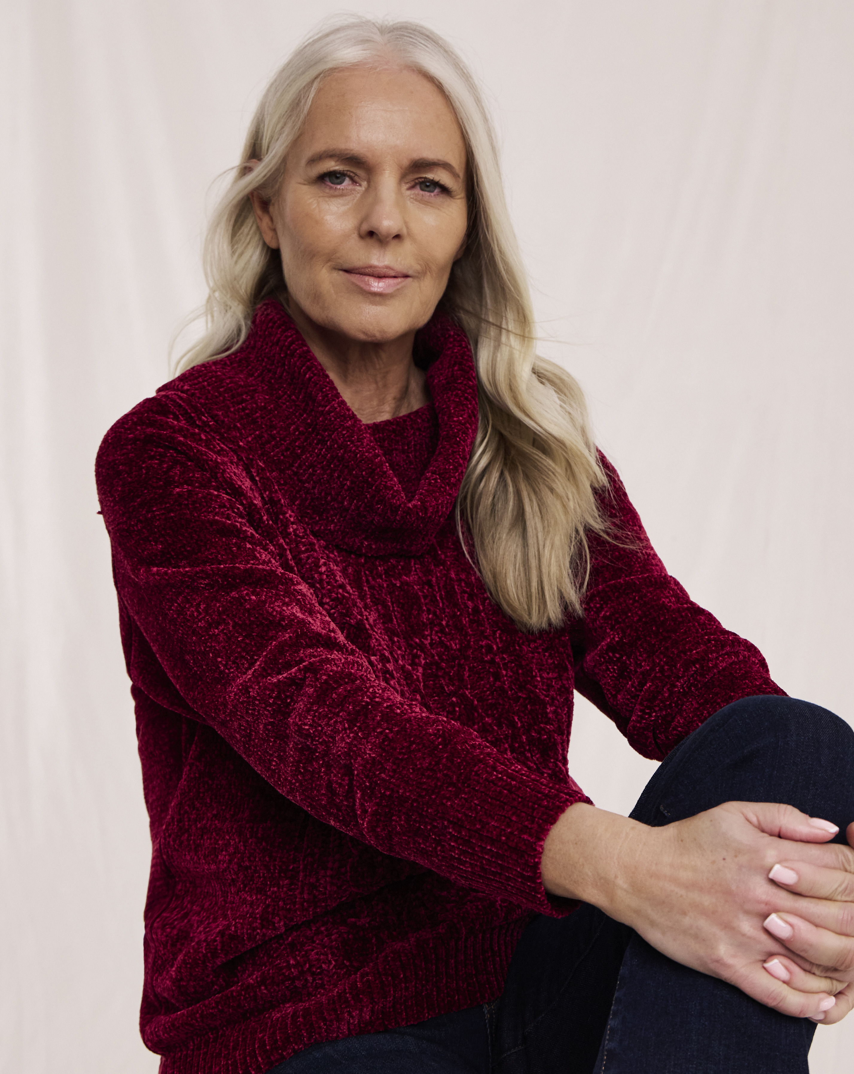 Julipa Cable Cowl Neck Chenile Jumper