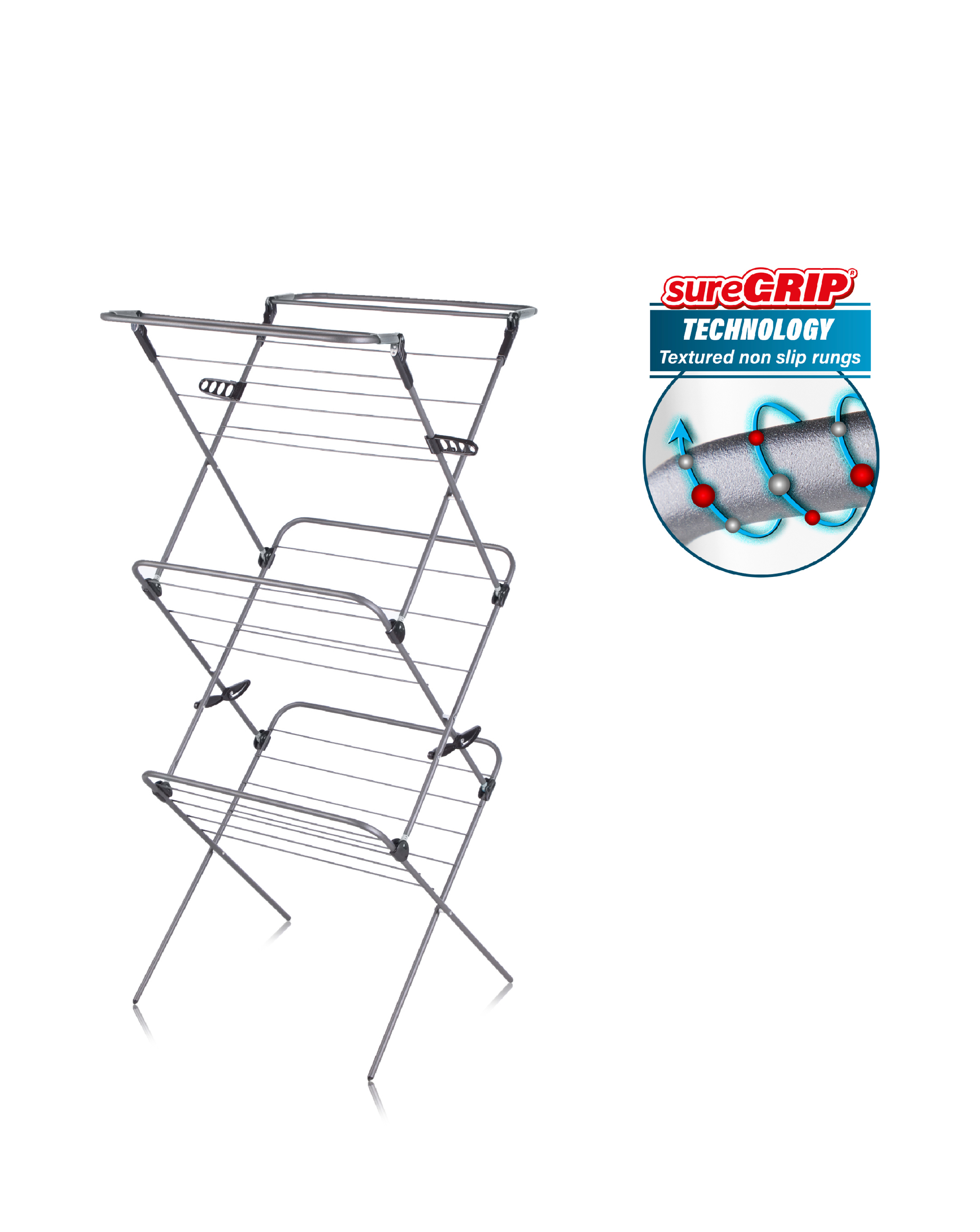 Minky Suregrip Long Drop 3 Tier Airer