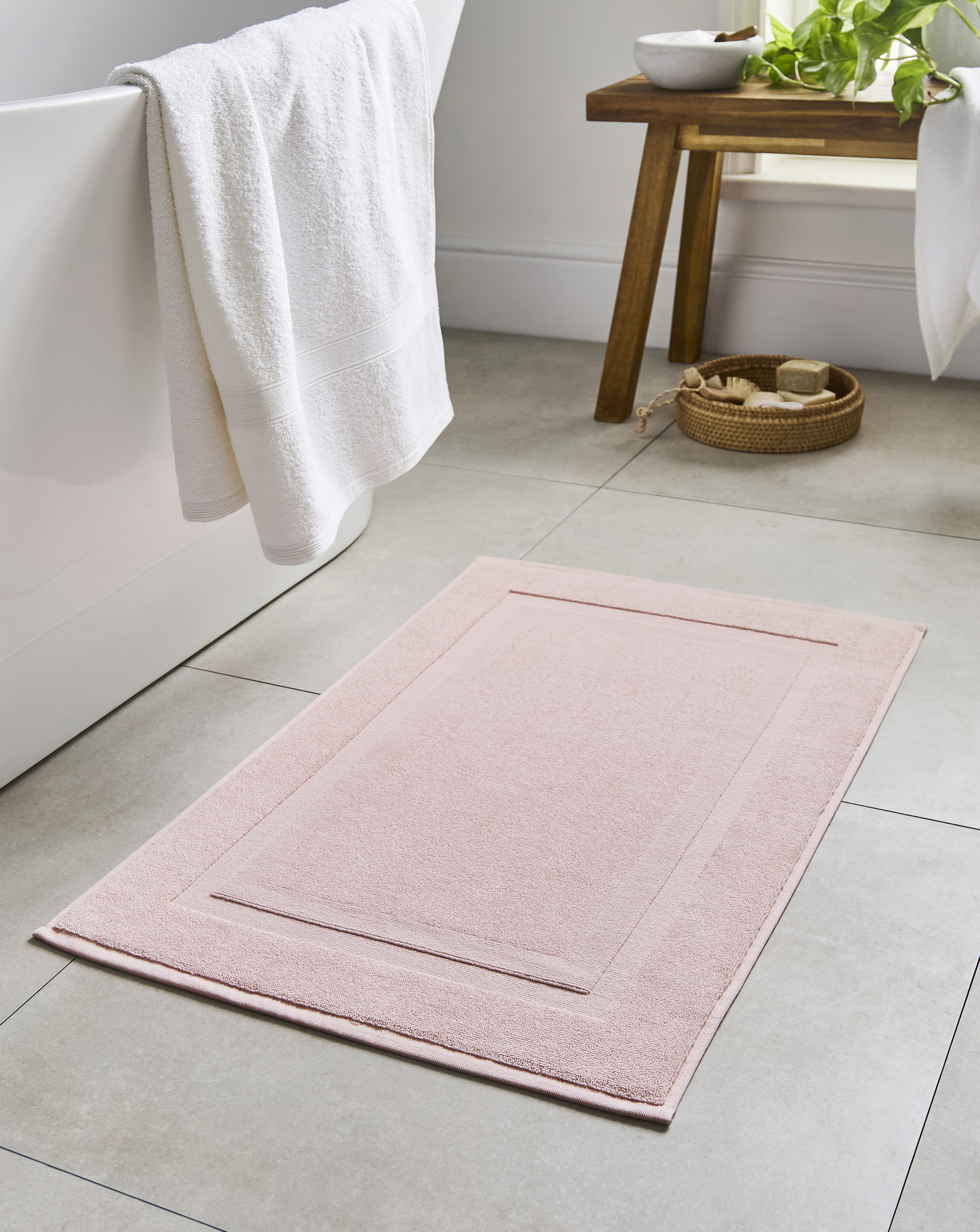 Egyptian Cotton Bath Mat - Pink