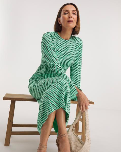Whistles Crosshatch Print Dress