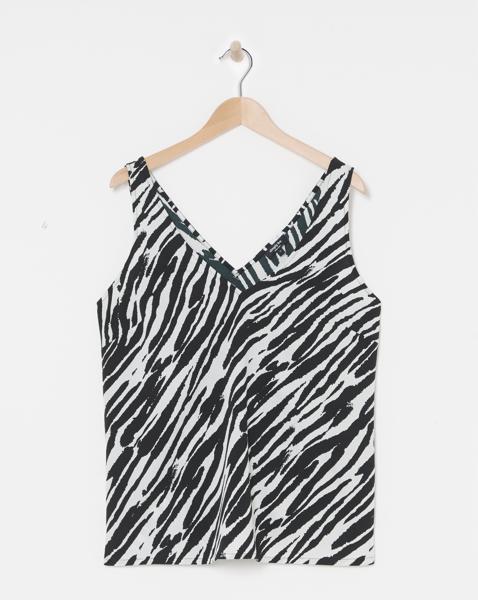 Zebra V Neck Vest