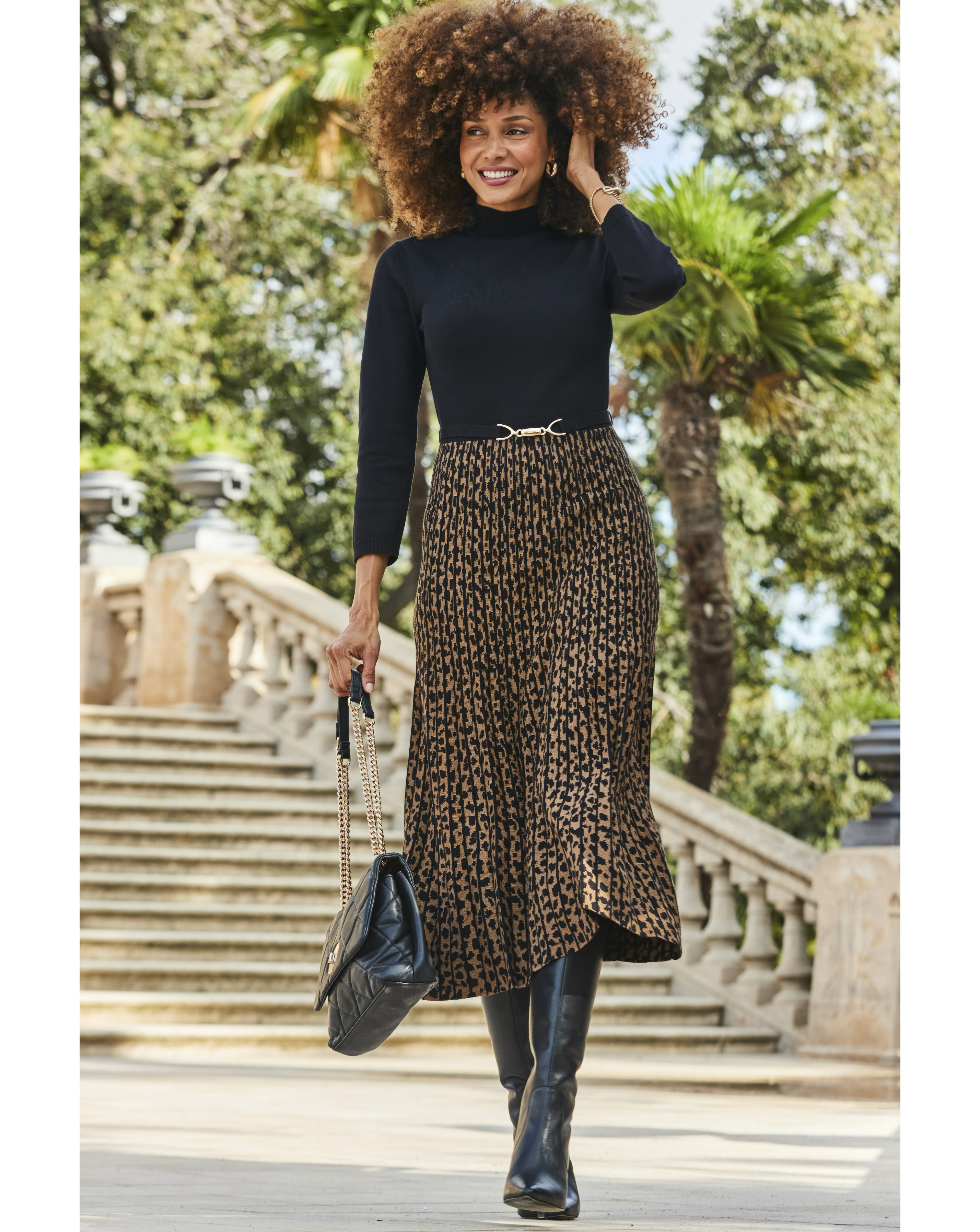 Sosandar Two Part Knitted Midi Dress