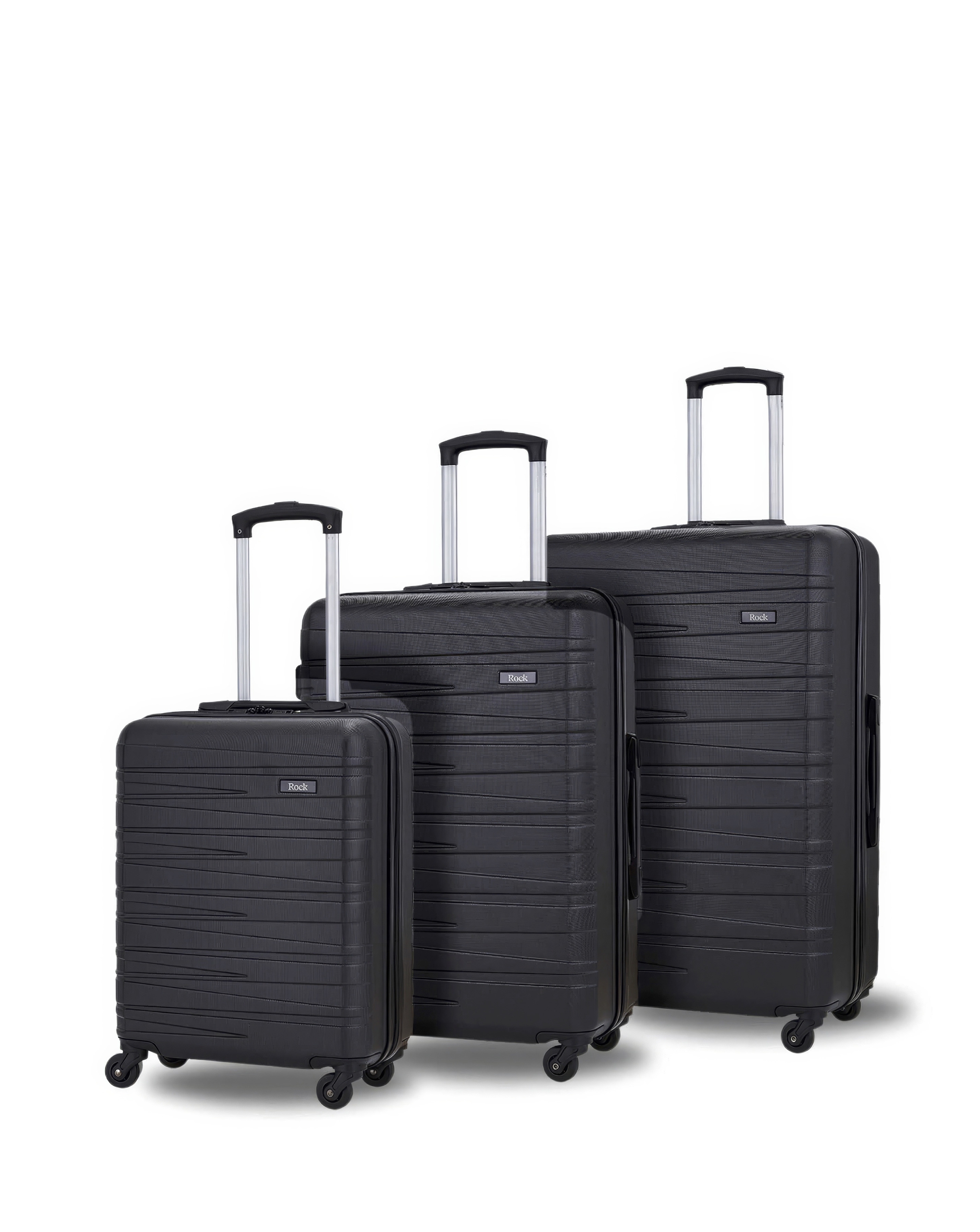 Rock Black Seattle 3Pc Suitcase Set - Image 2