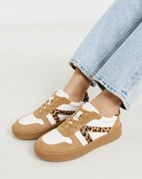 Leather Retro Trainer E Fit