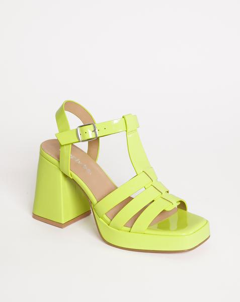 Simply Be Fisherman Block Heeled Sandals Wide In Green | UK Size 6 Women's