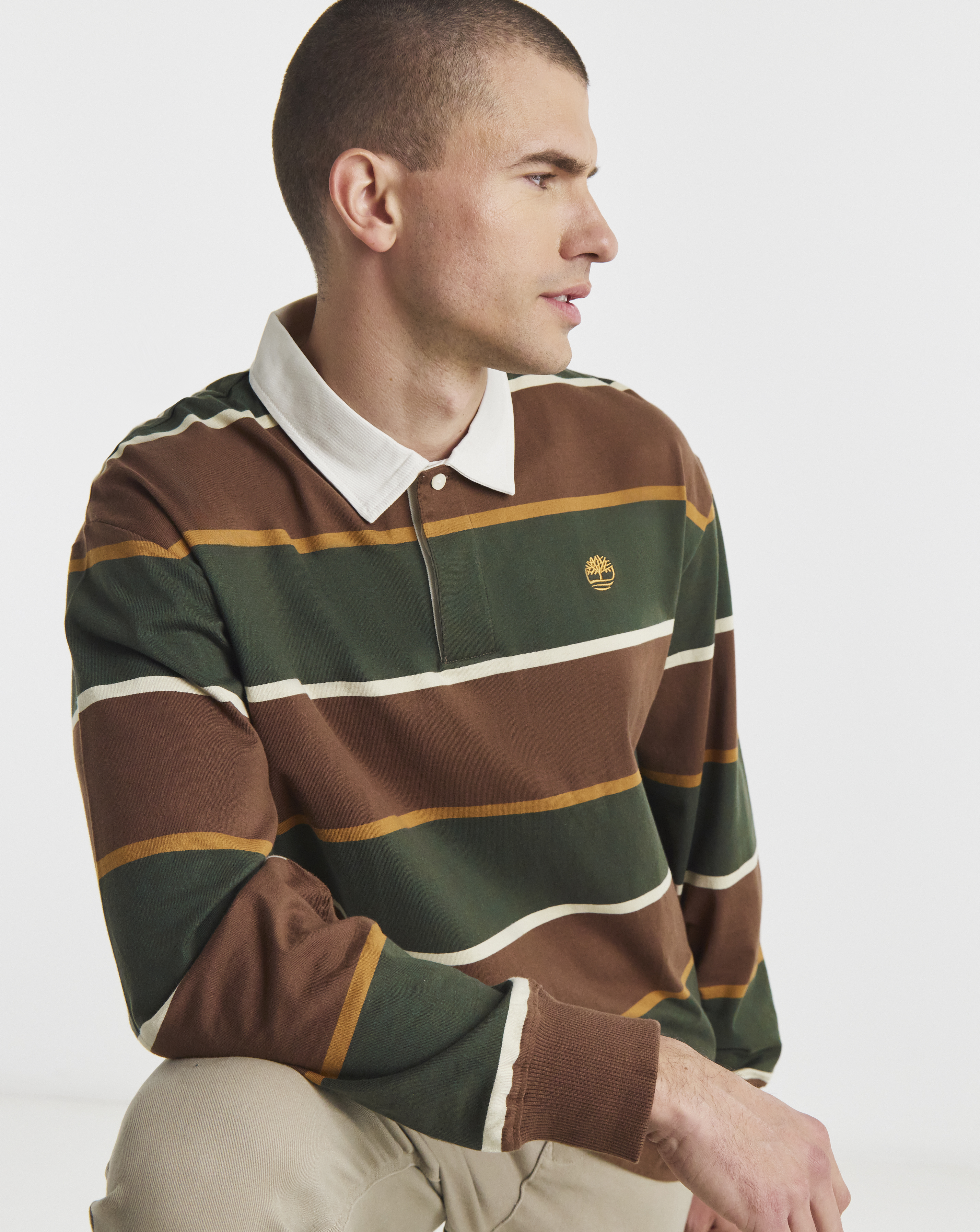 Timberland Long Sleeve Rugby Polo Shirt - Multi