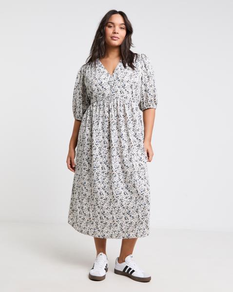 Simply Be - Women's Button Through Midi Dress - Size 18 - Floral print - 100% Polyester