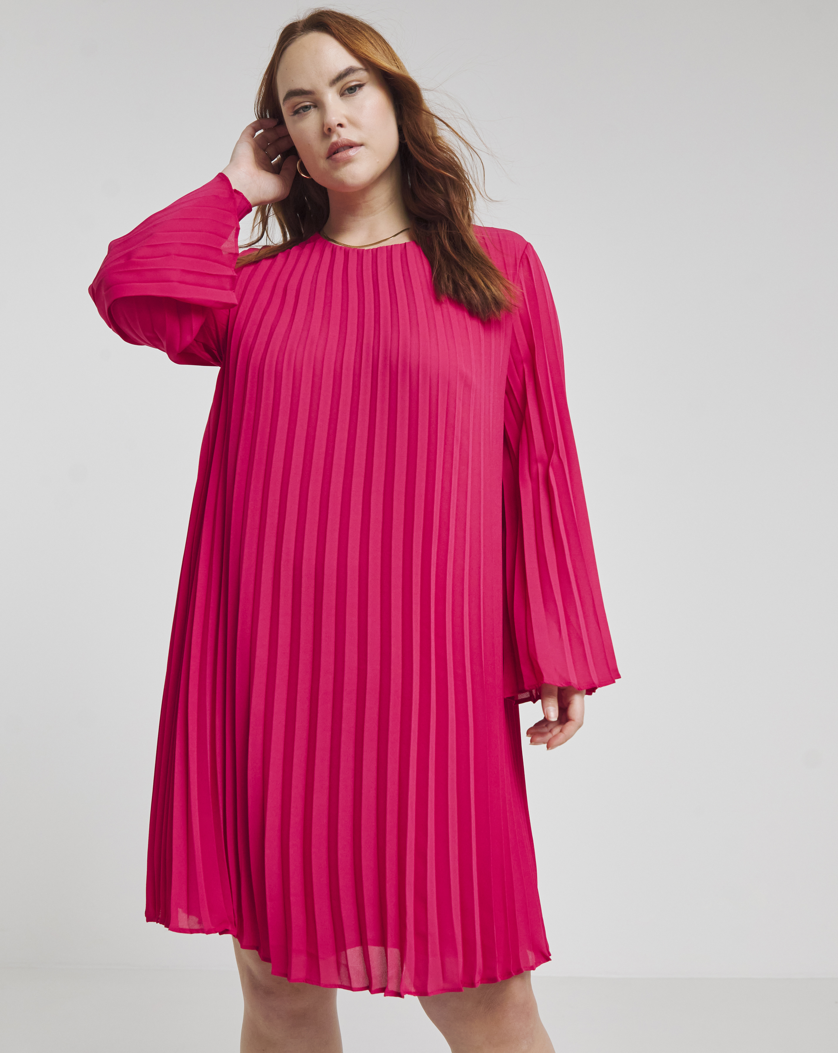 Joanna Hope Pleated Swing Dress