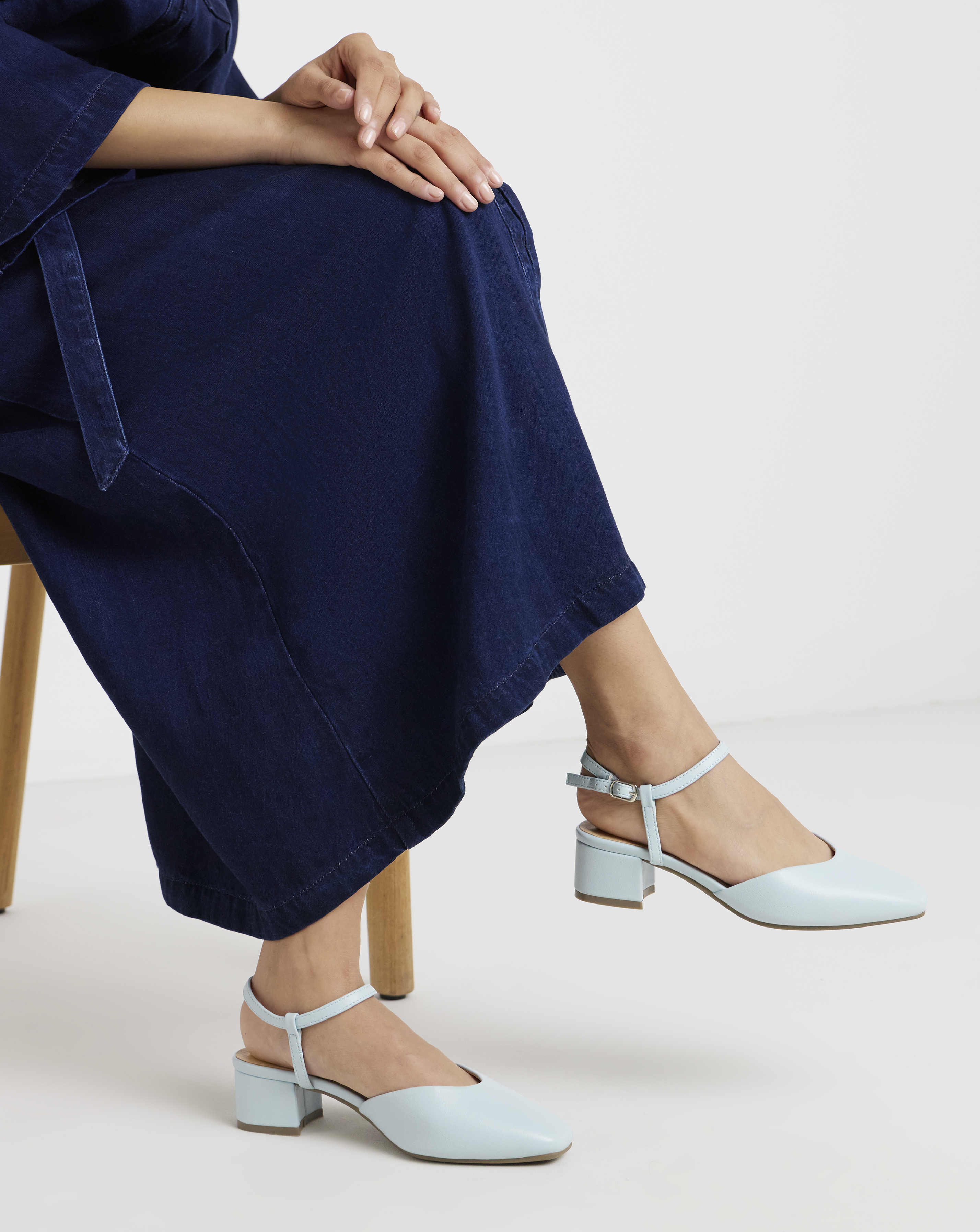 Two Part Heeled Shoes Wide