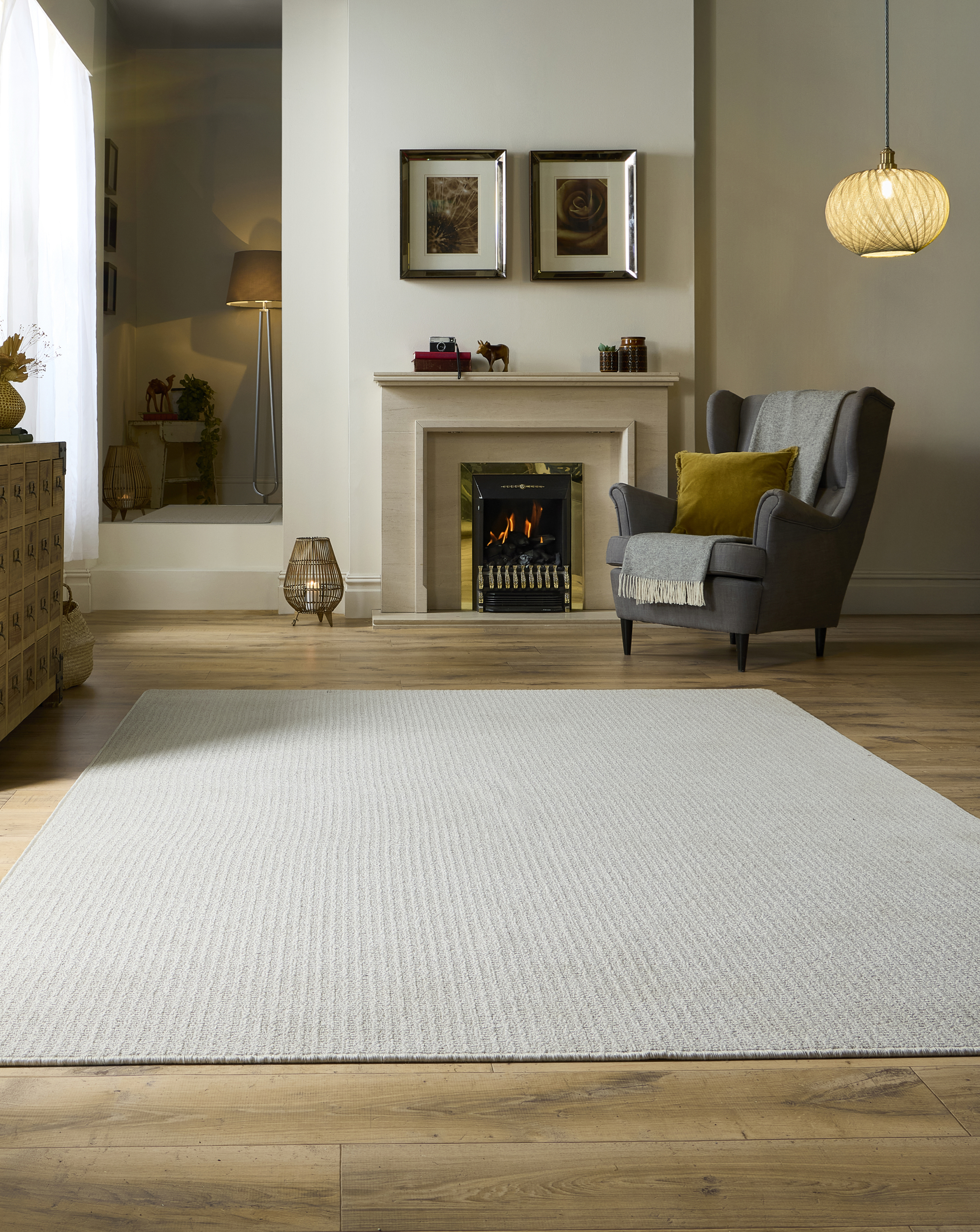 My Mat Ivory Washable Waffle Texture Rug 100X150