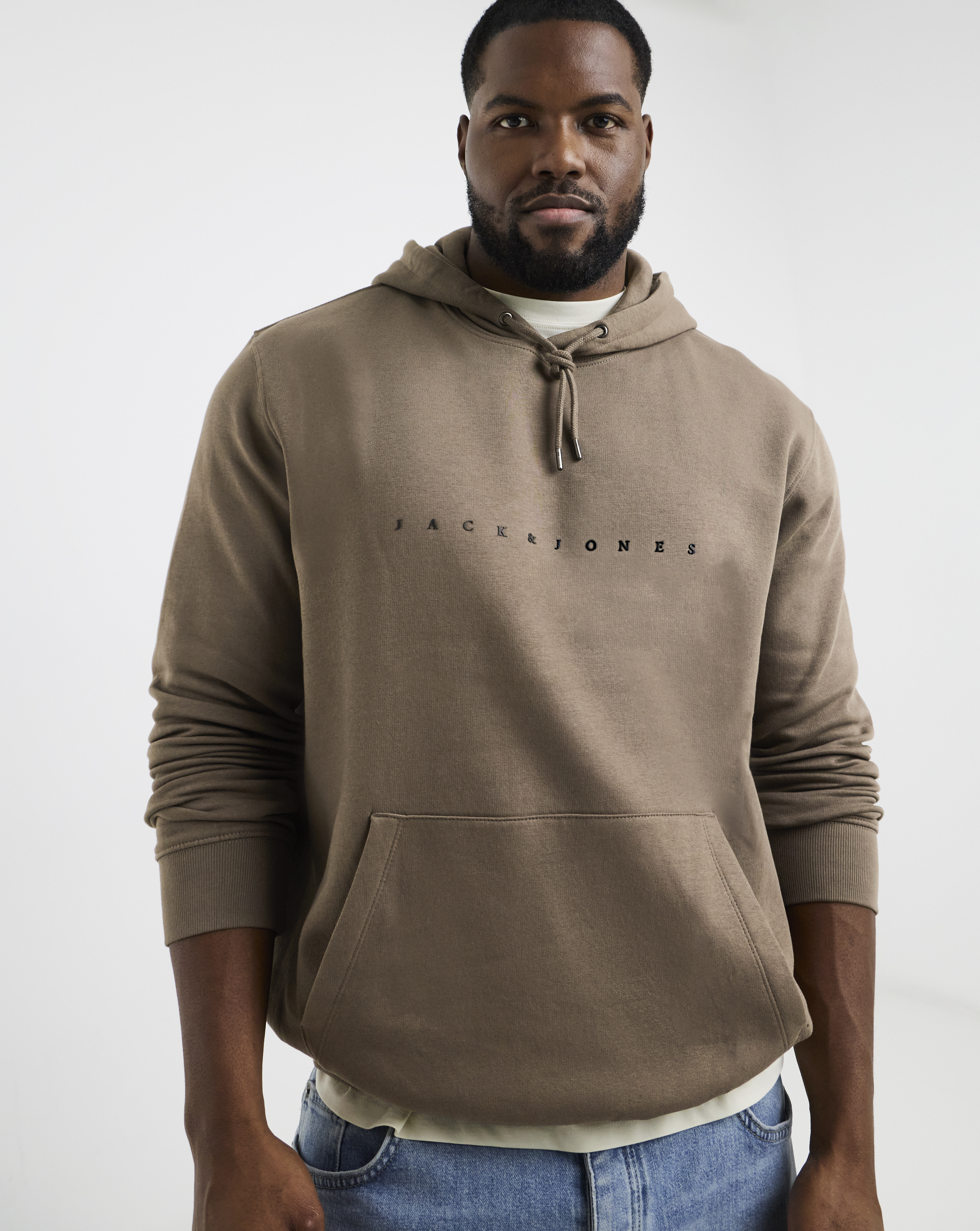 Jack & Jones Brown Star Logo Hoodie - 2XL(53)
