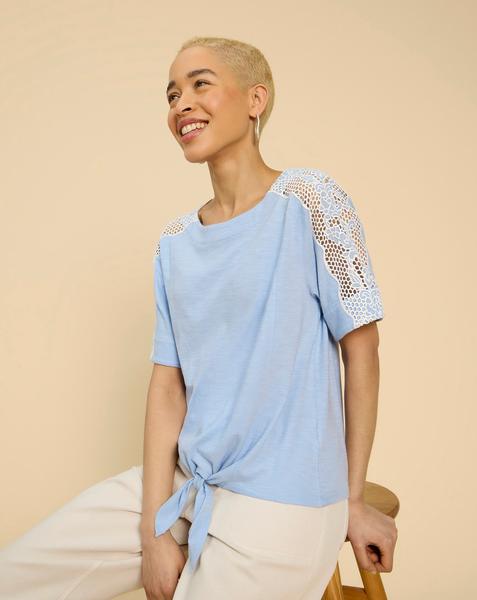White Stuff Sara Tie Hem Top