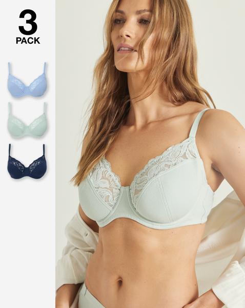 3 Pack Lace Full Cup Bras