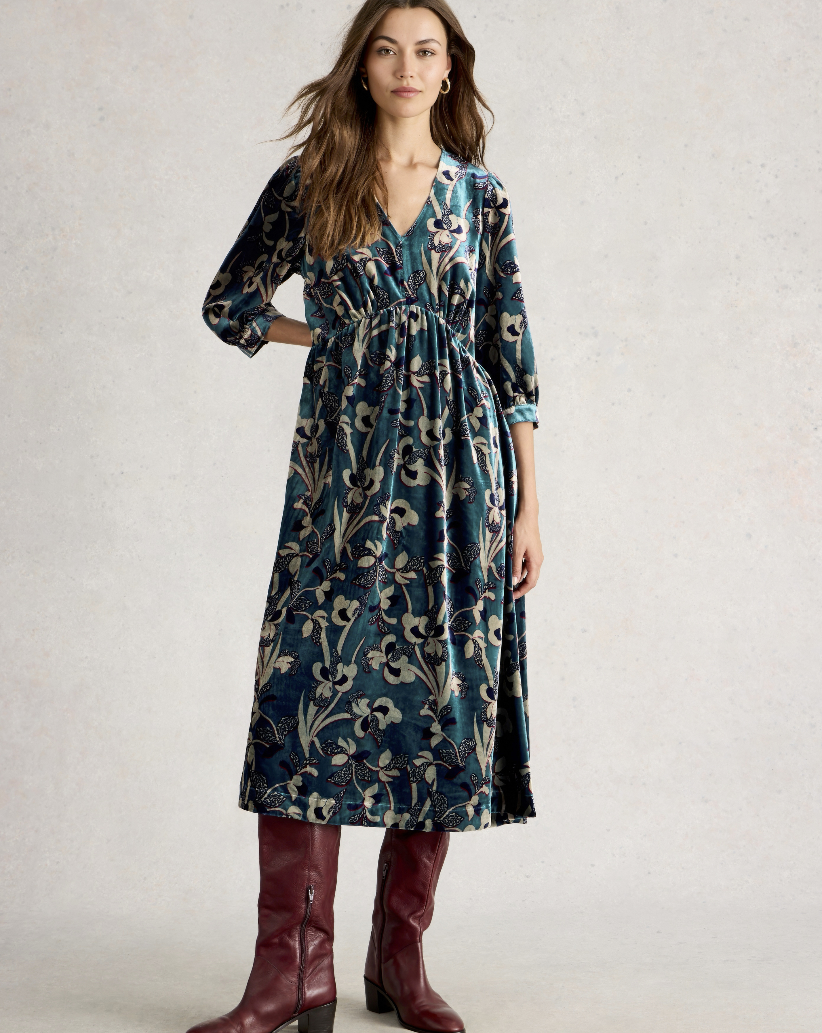White Stuff Lucy Velvet Dress