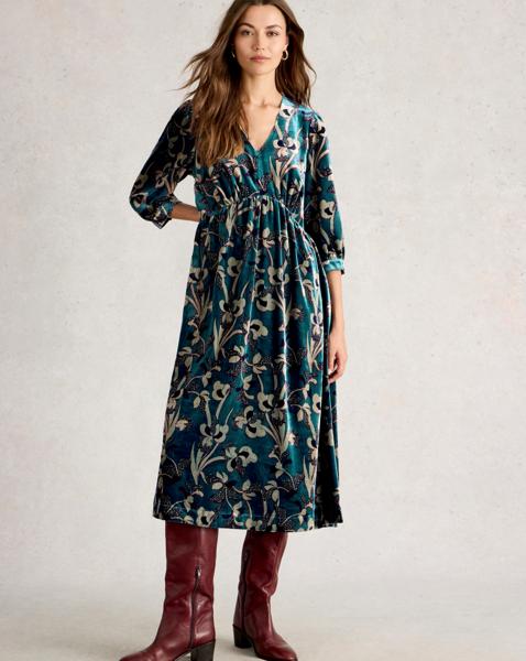 White Stuff Lucy Velvet Dress