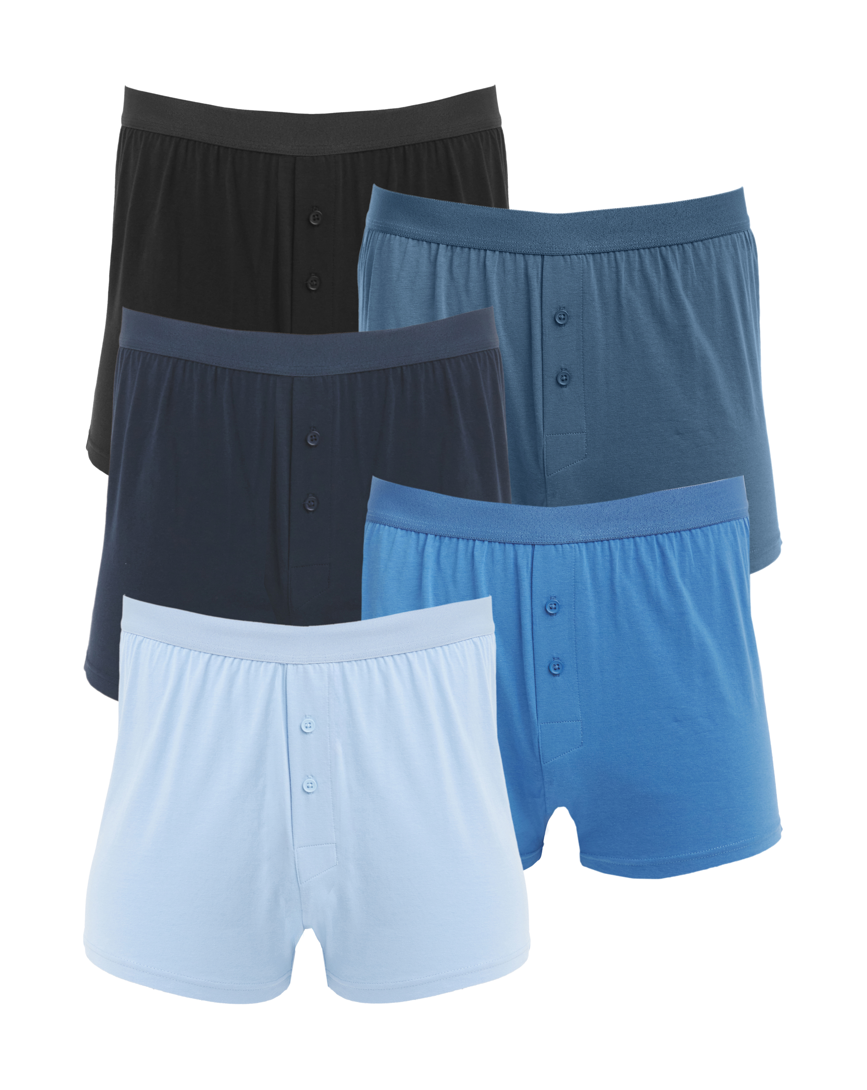5 Pack Blue Loose Boxers