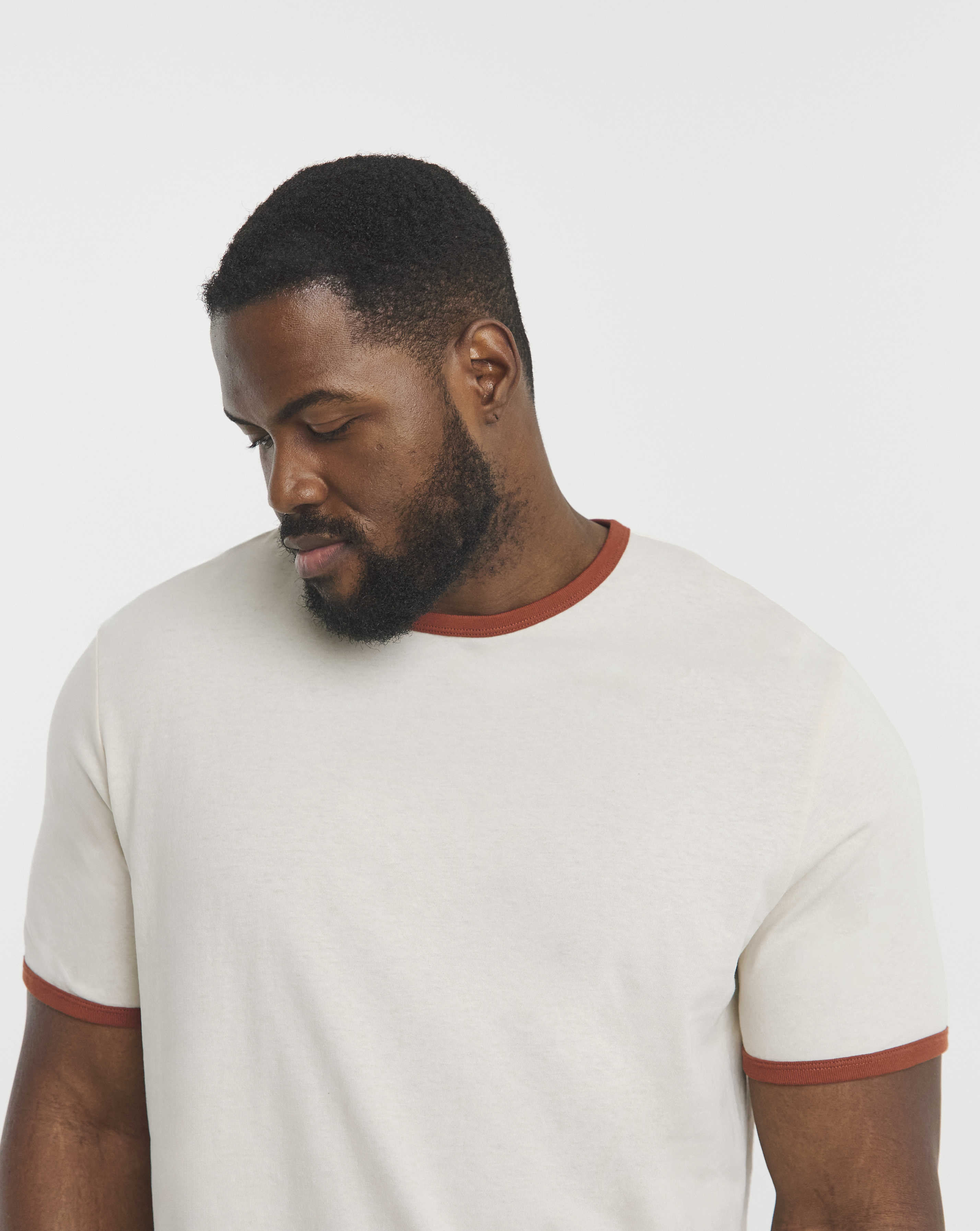 Jack & Jones Ringer T-Shirt - Red/Cream