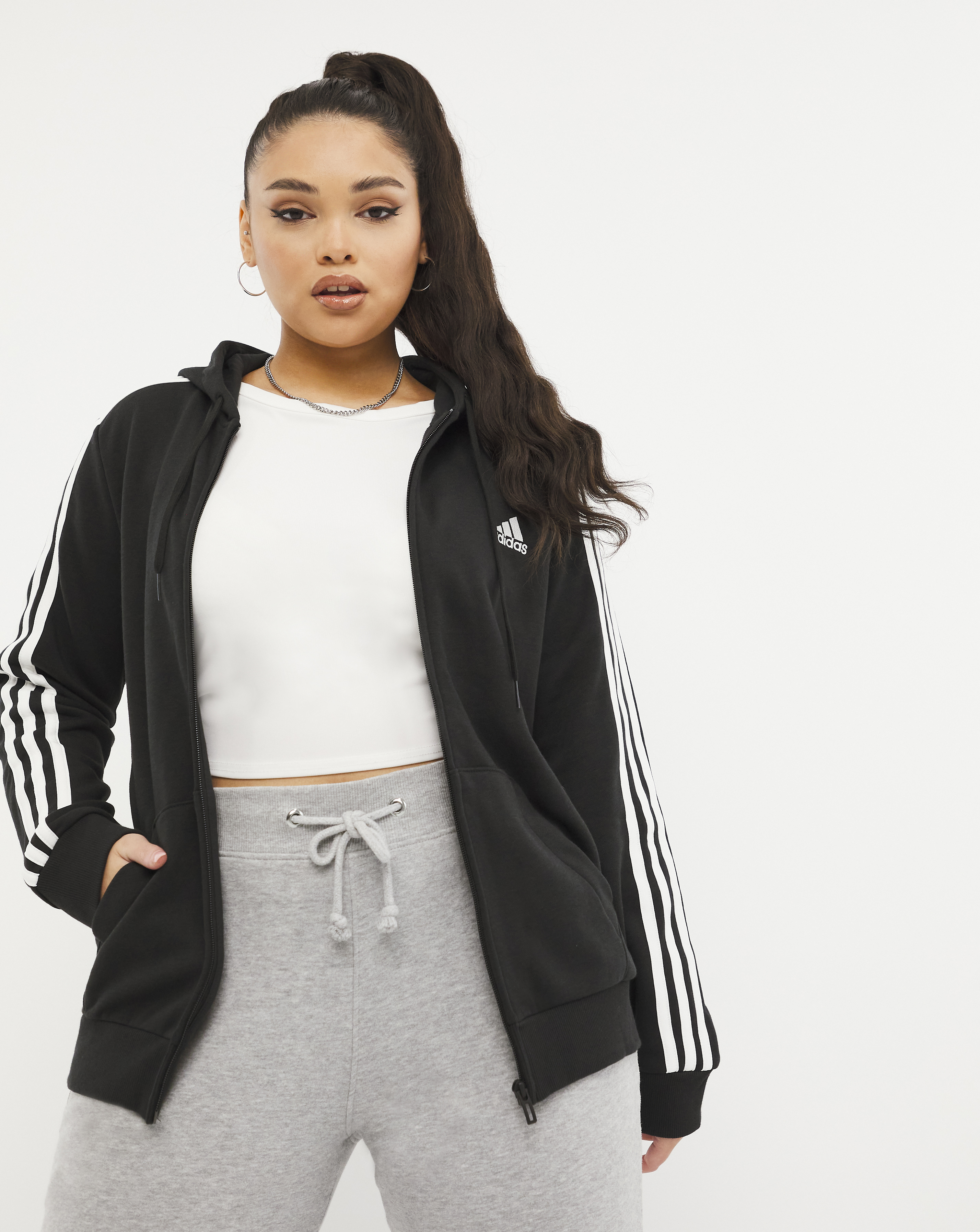 adidas Essentials 3 Stripes Hoodie