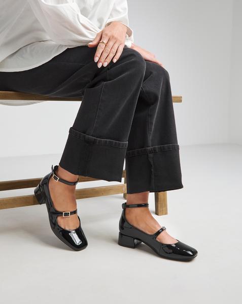 Mary Jane Ankle Strap Heel Shoes Wide