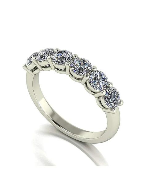 9ct White Gold Moissanite Ring