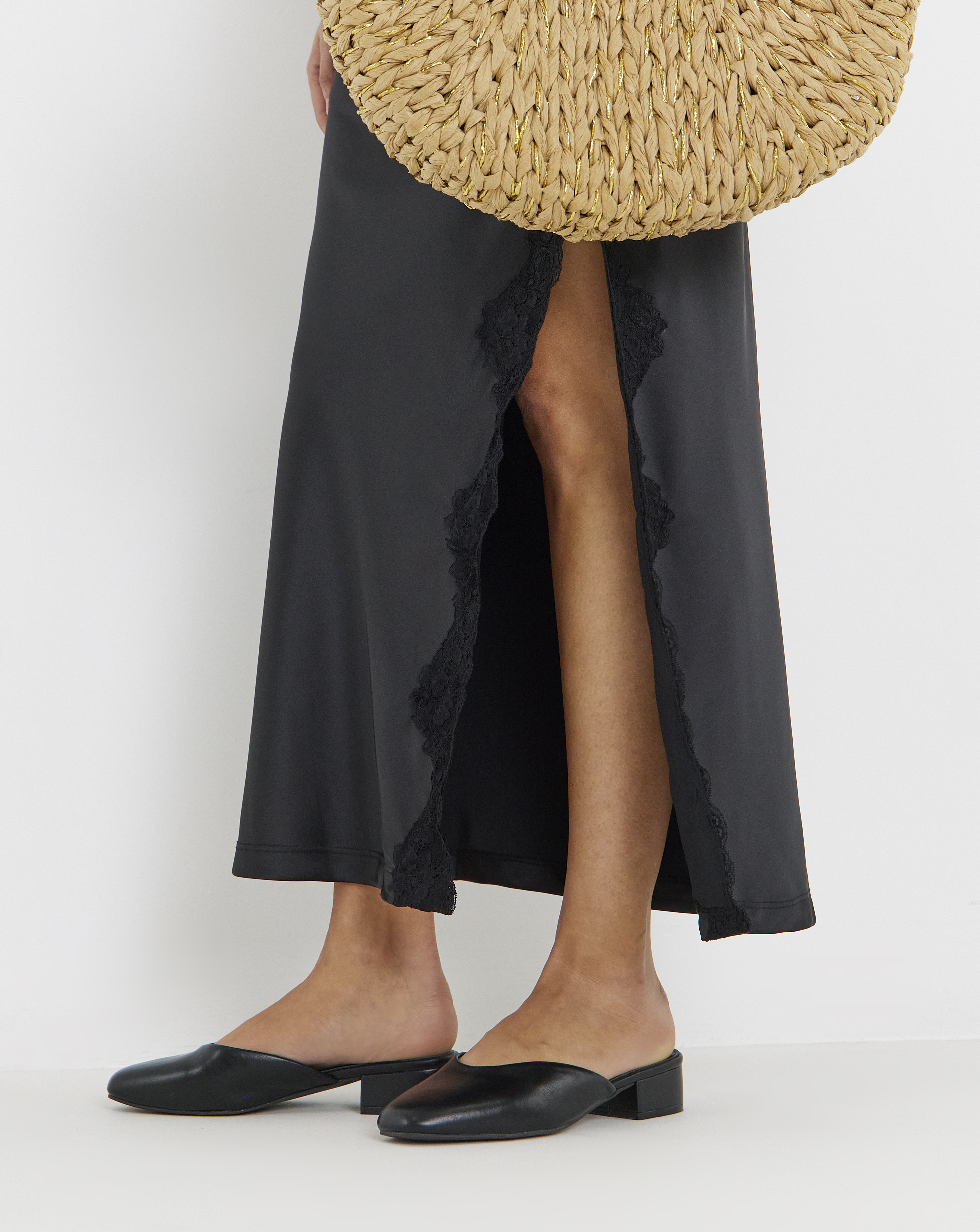Lisa Block Heel Mules Extra Wide Fit