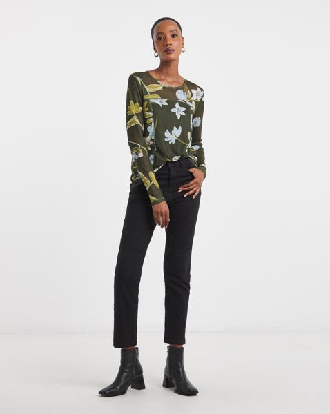 Joe Browns Khaki Long Sleeve Mesh Top