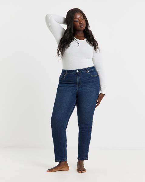 99 1 Indigo Slim Straight Jeans