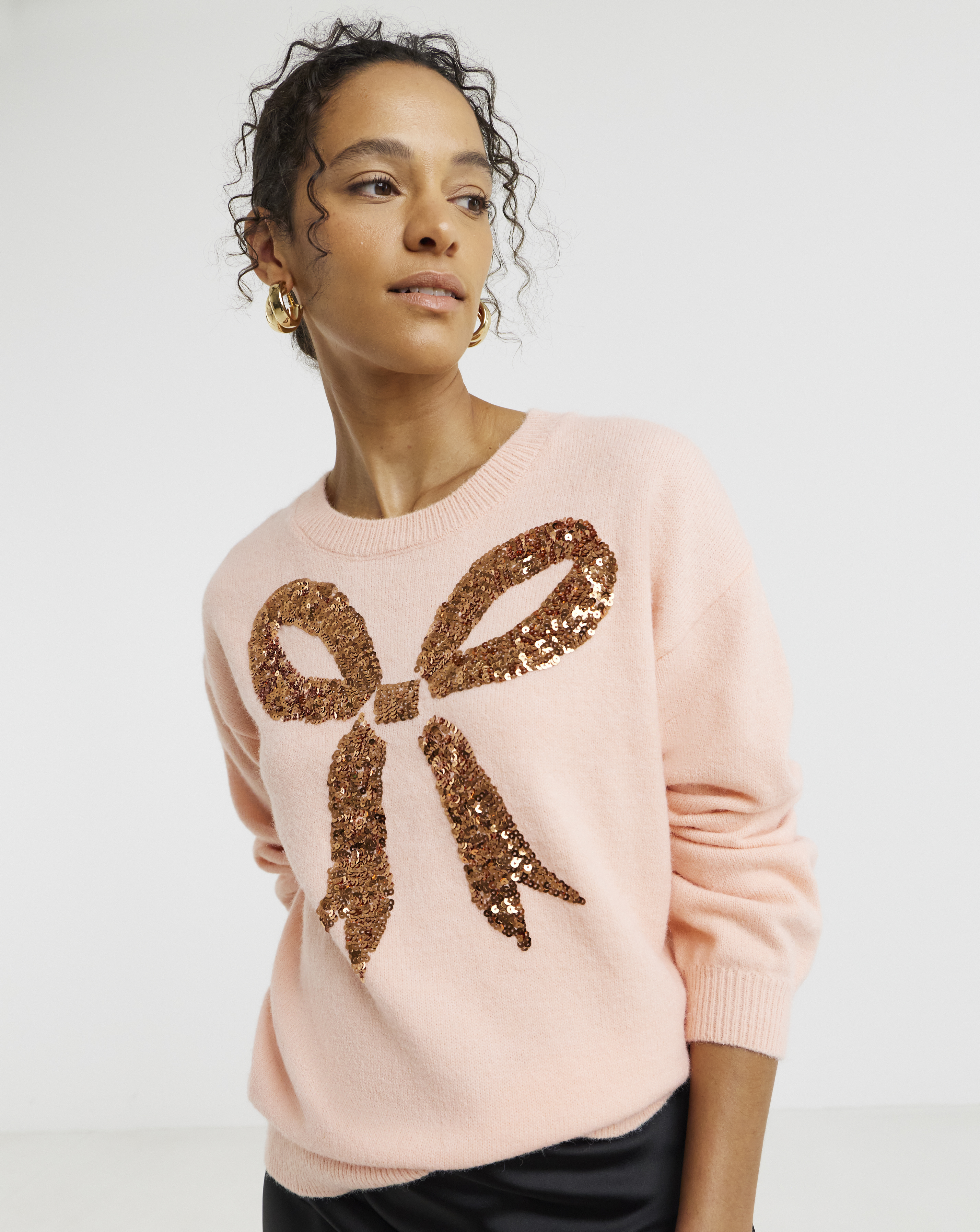 Sequin Bow Jumper