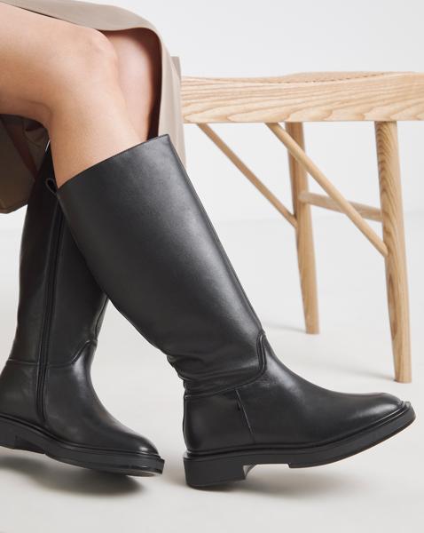 Leather Knee High Riding Boots Wide SC