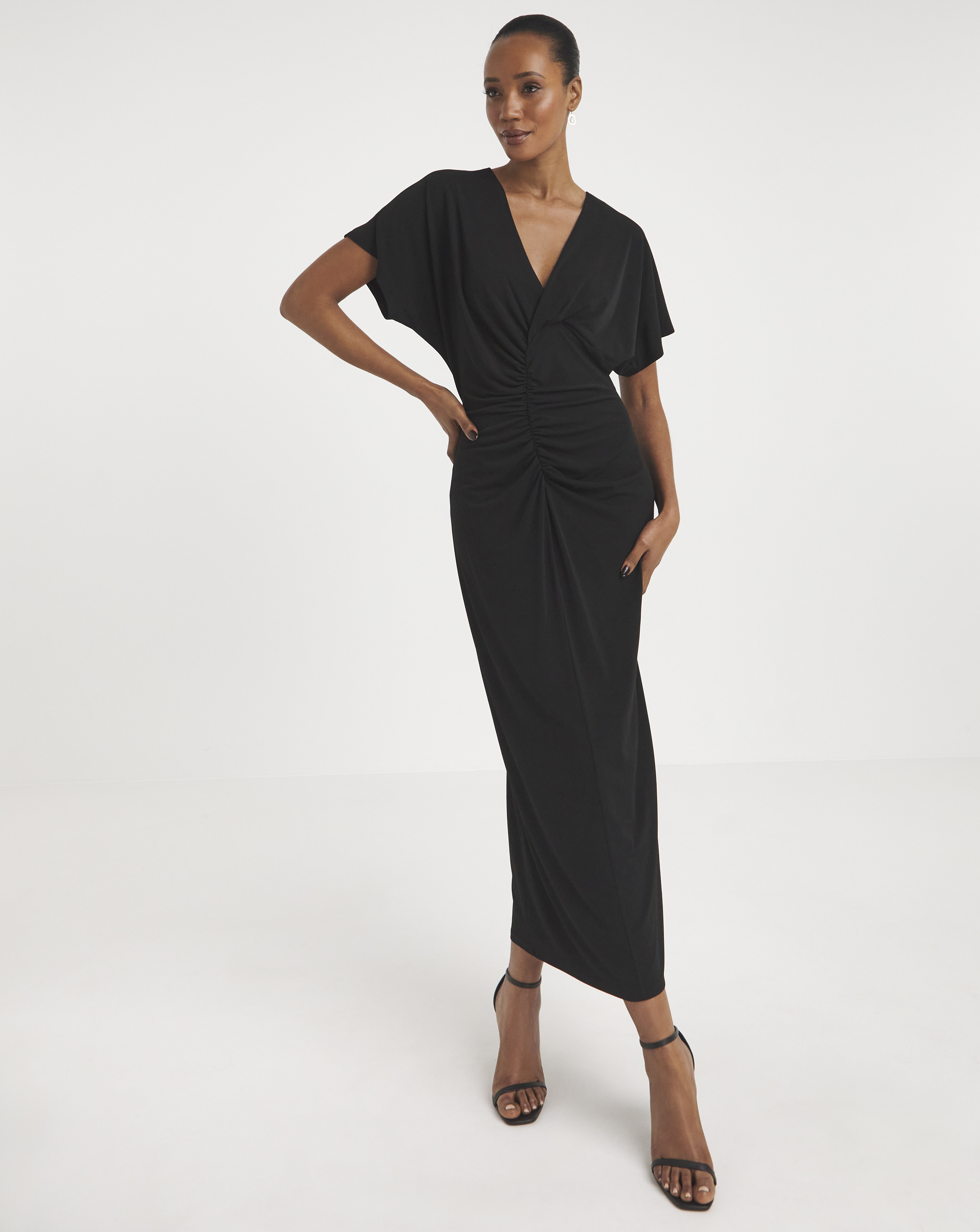 Joanna Hope Ruched Front Jersey Dress