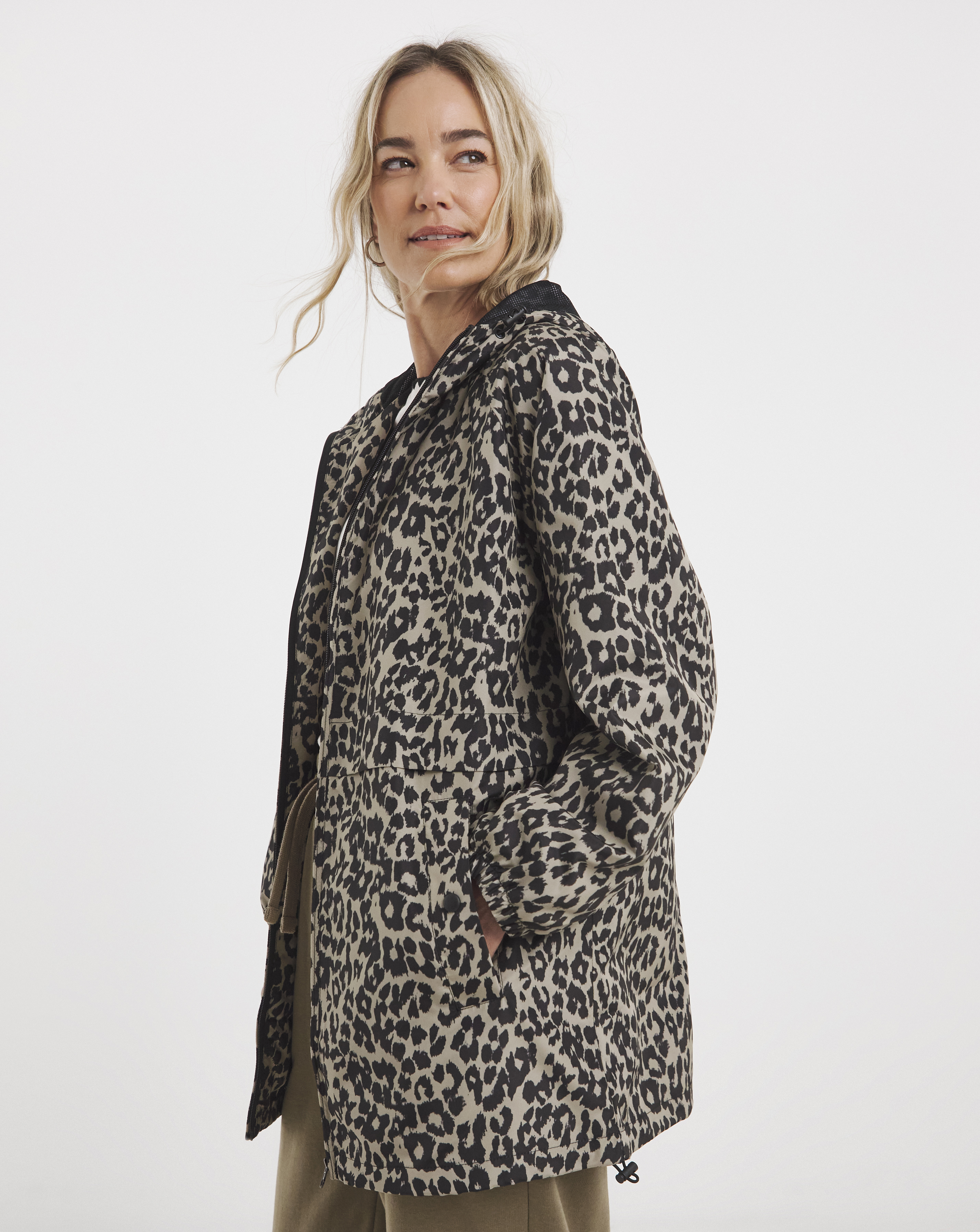 Leopard Short Lightweight Raincoat