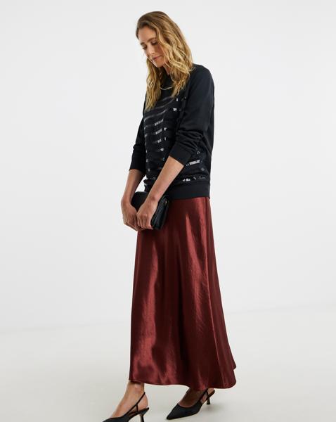 Sequin Stripe Sweatshirt