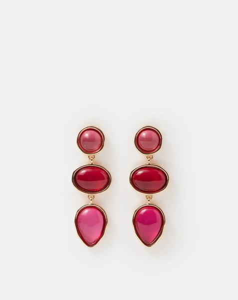 Accessorize Triple Stone Drop Earrings