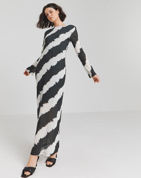 Mono Mesh Scoop Back Maxi Dress