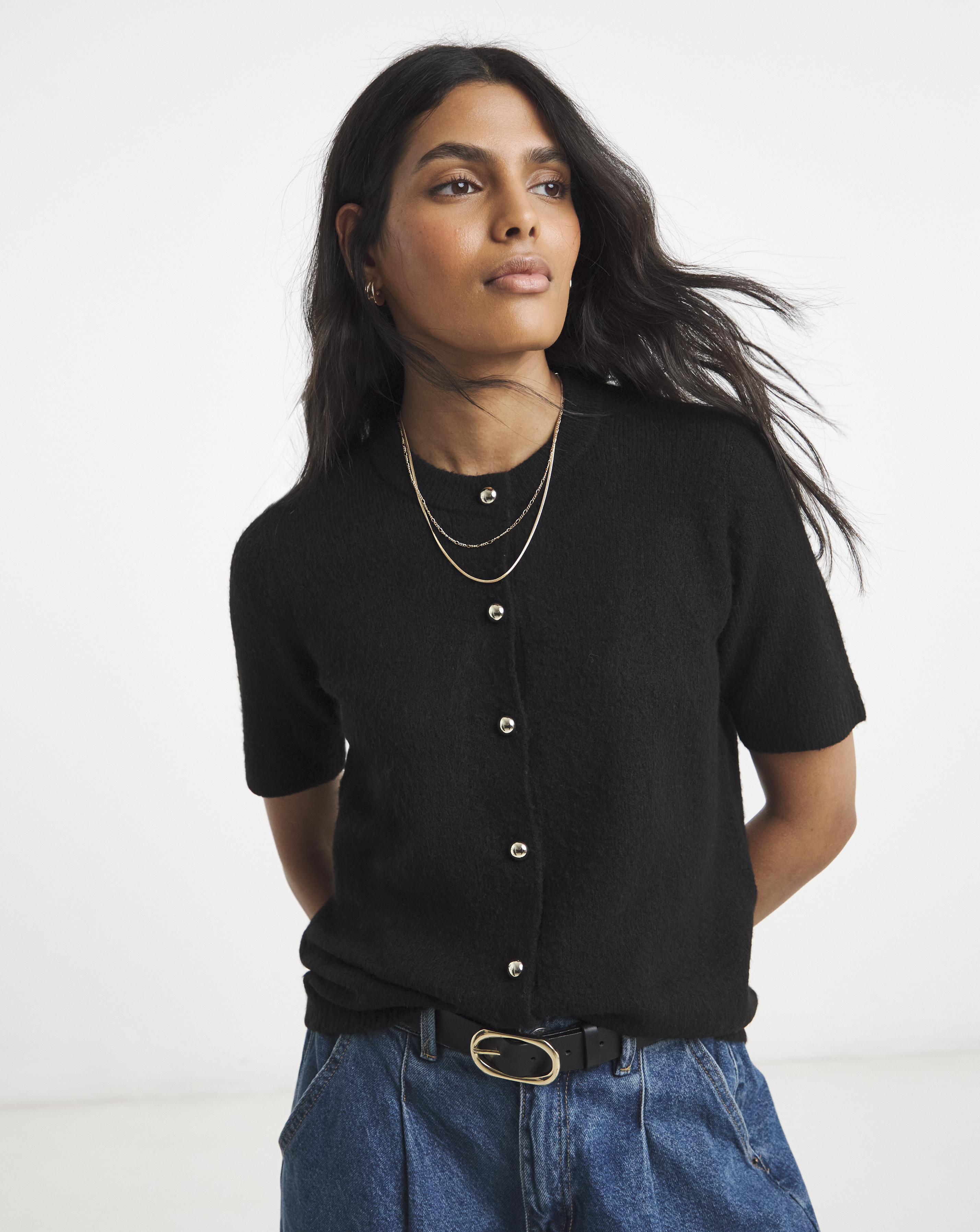 Simply Be Short Sleeve Cardigan