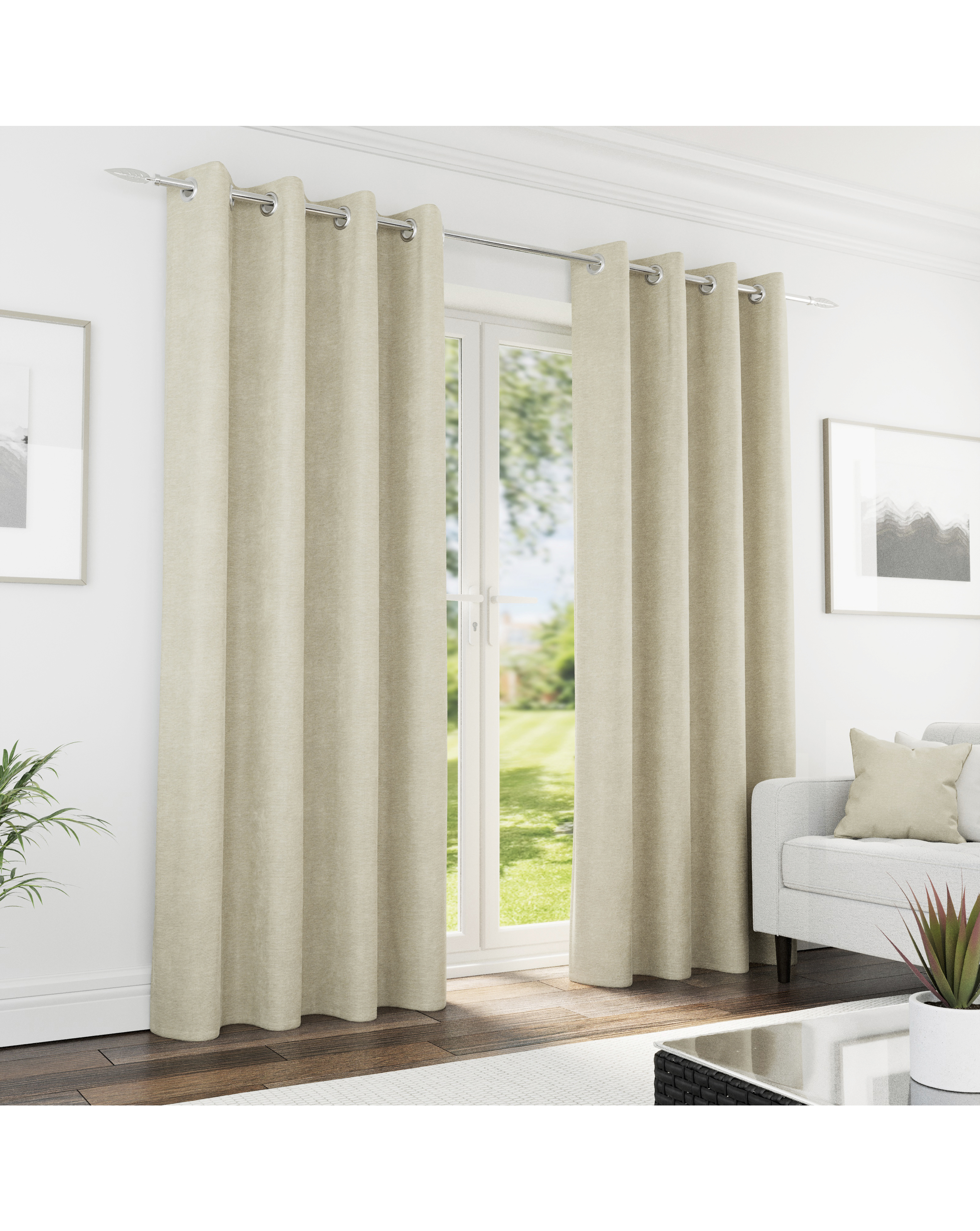Knightsbridge Black Out Eyelet Curtains