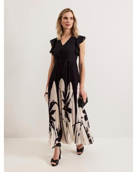Phase Eight Printed Pleat Maxi Dress