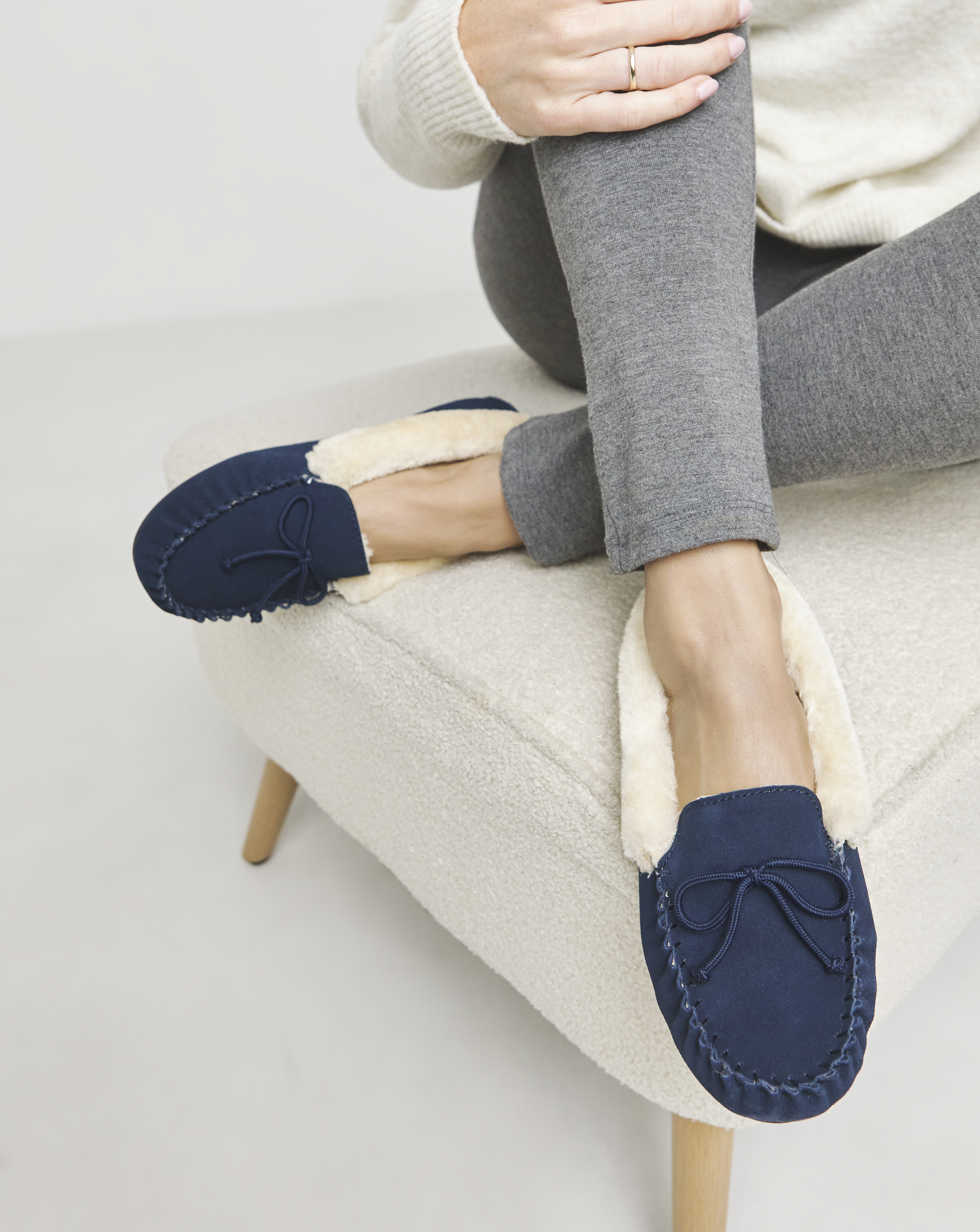 Suede Moccasin Slippers E Fit