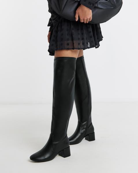 Amina Over The Knee Stretch Boots - Extra Wide Fit (EEE) & Super Curvy Calf - Image