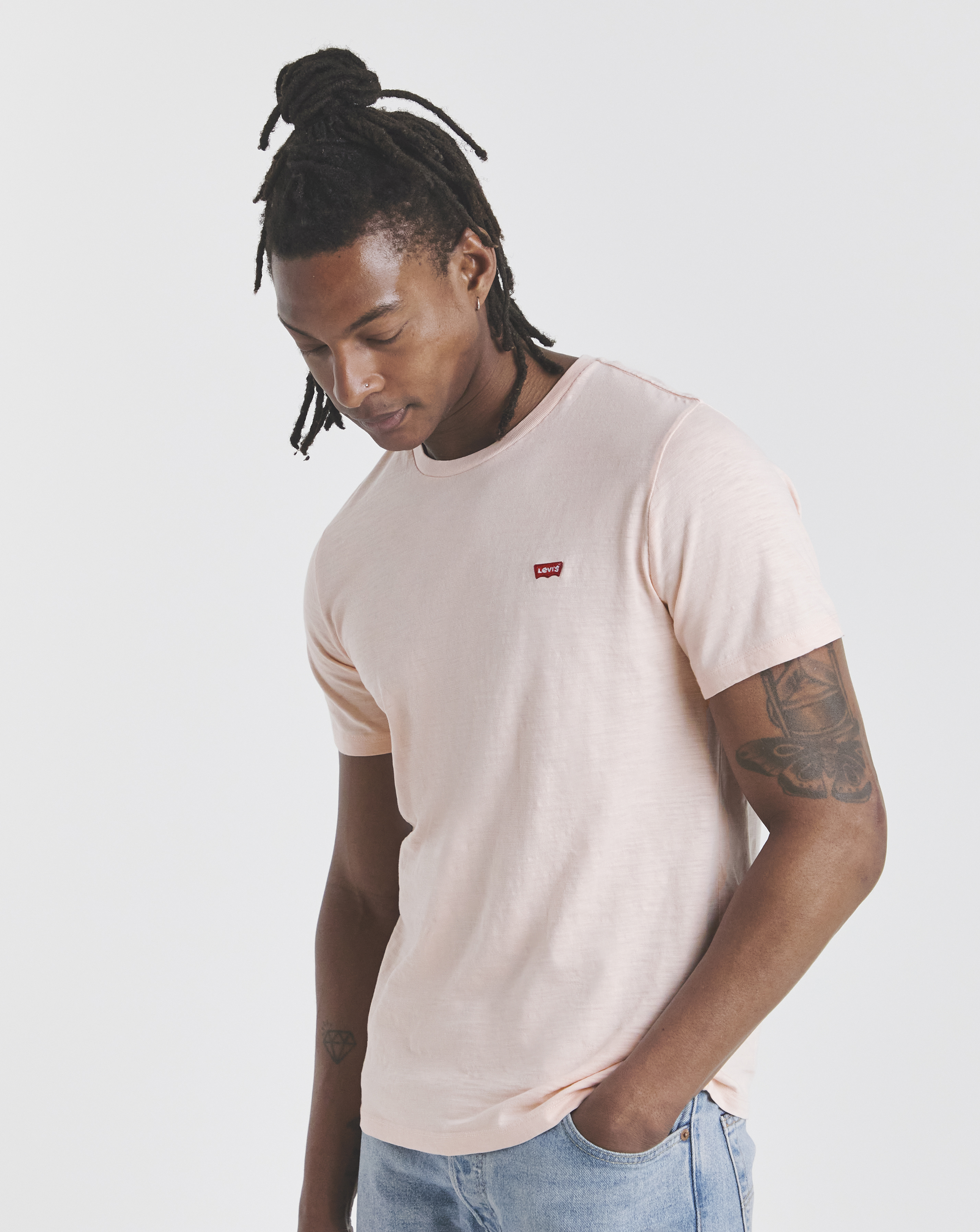 Levi's Original Housemark T-Shirt - Pink - Men's - XXL - 100% Cotton
