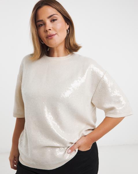 Cut & Sew Sequin Top