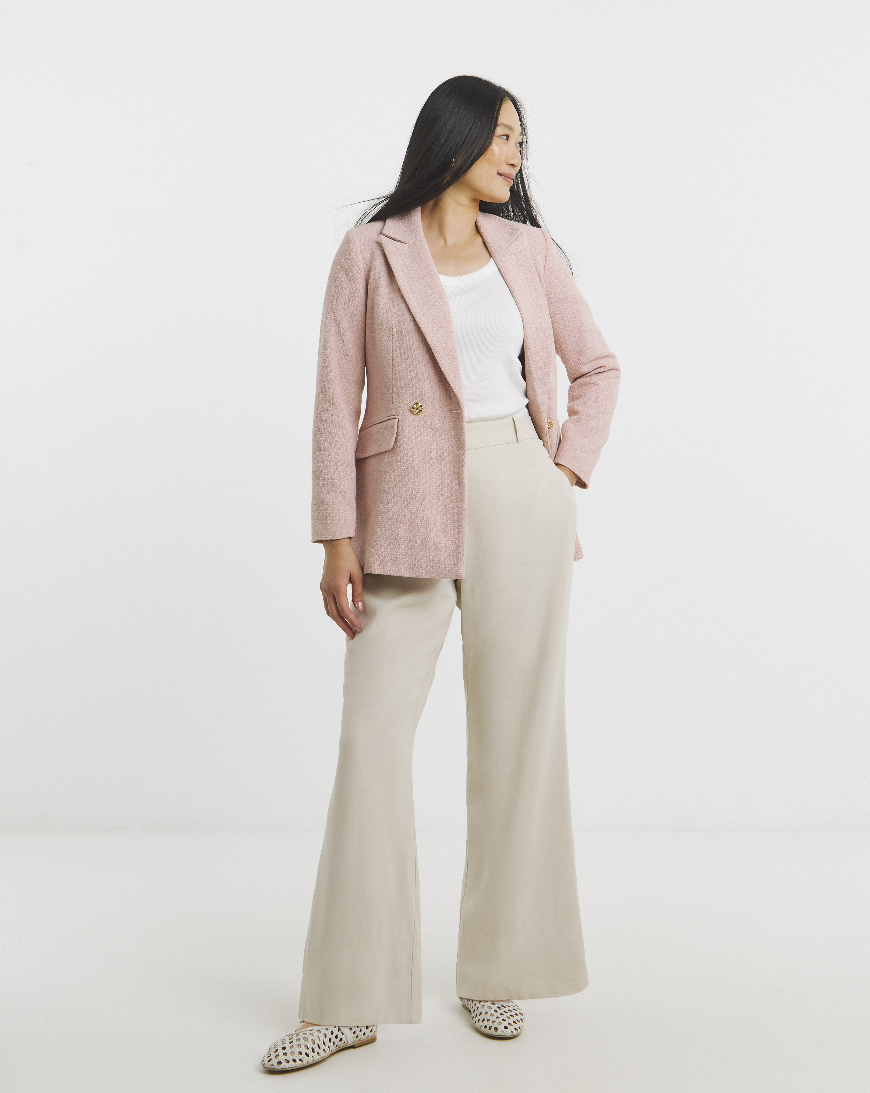 Boucle Double Breasted Blazer