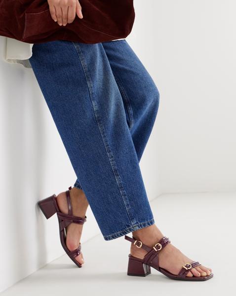 Two Strap Buckle Heels Wide
